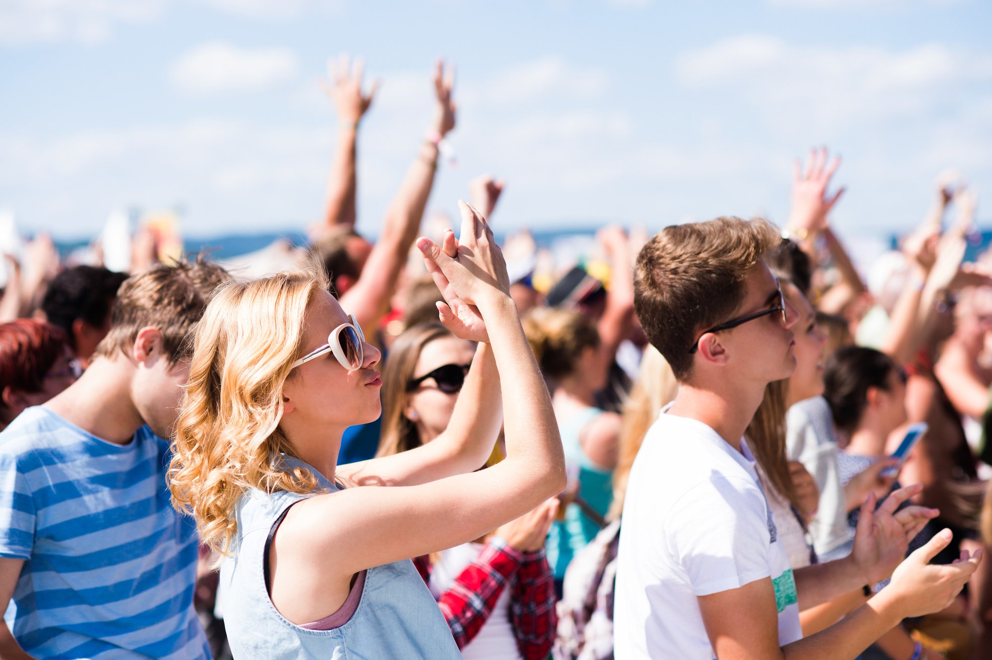 Teenagers at Summer Music Festival  